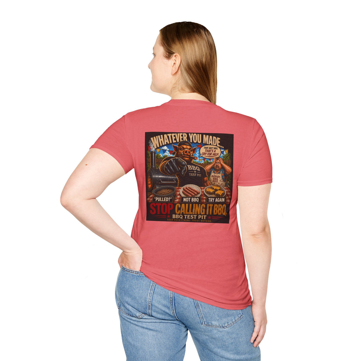 BBQ Test Pit Stop Calling It BBQ tee mockup