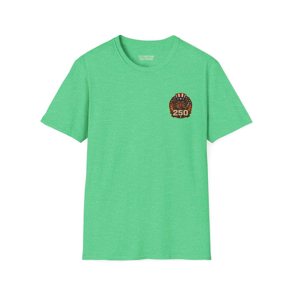 BBQ Test Pit 250 Years of Freedom tee mockup