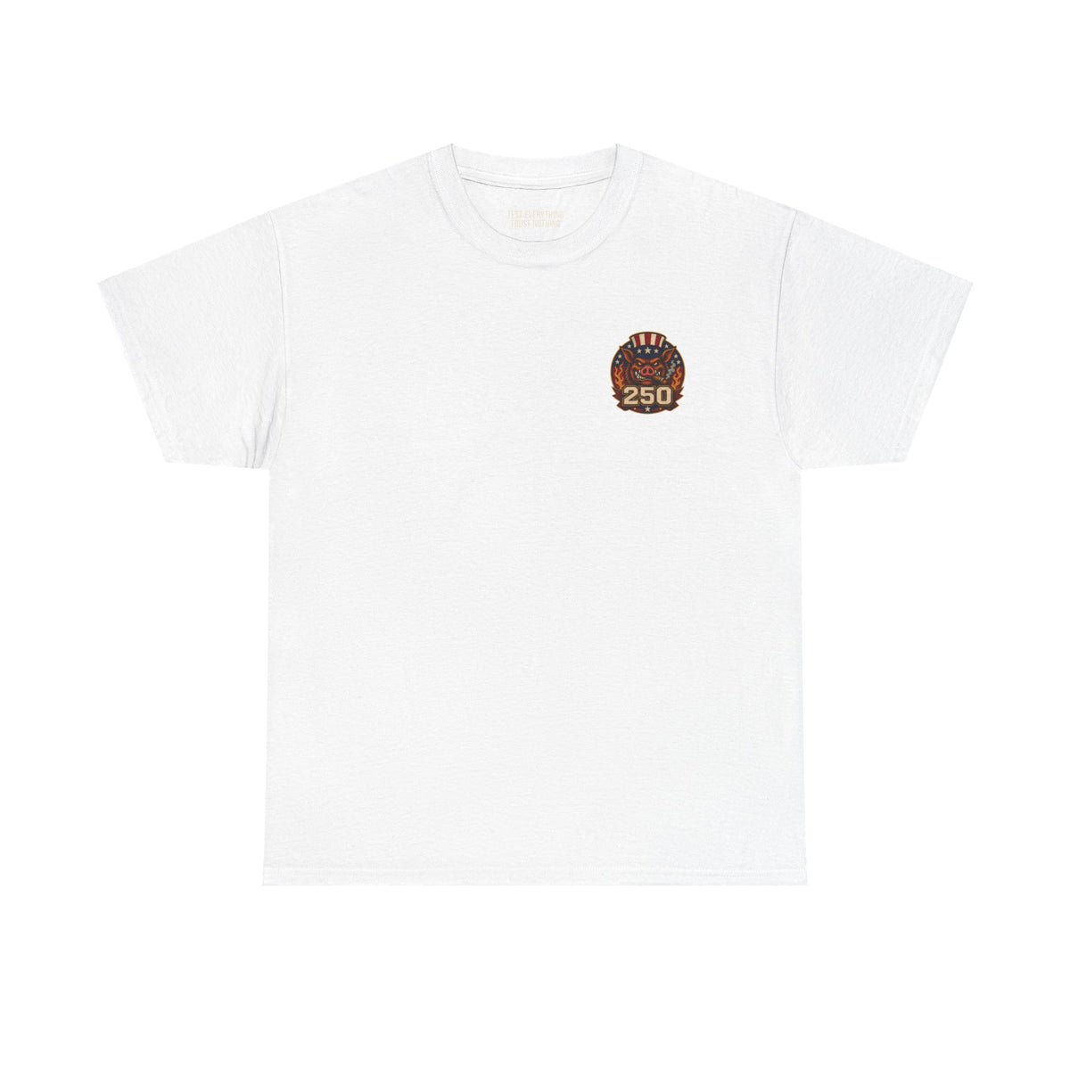 BBQ Test Pit 250 Years of Freedom soft tee mockup