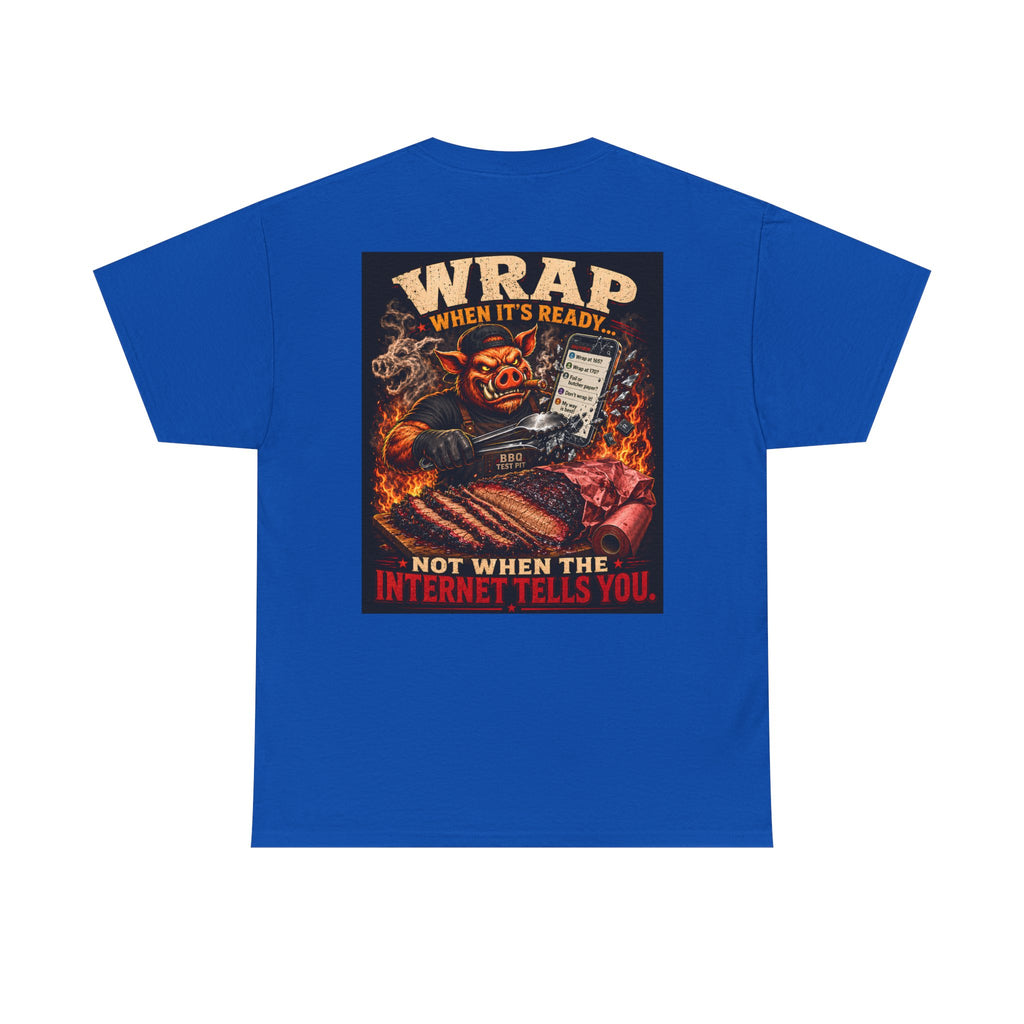BBQ Test Pit Wrap When It's Ready soft tee mockup