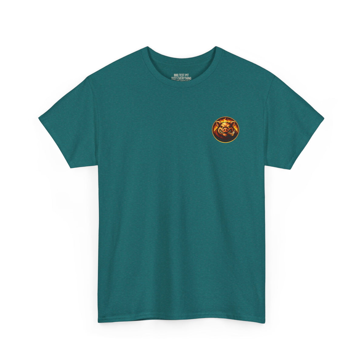 BBQ Test Pit Stop Calling It BBQ heavy tee mockup