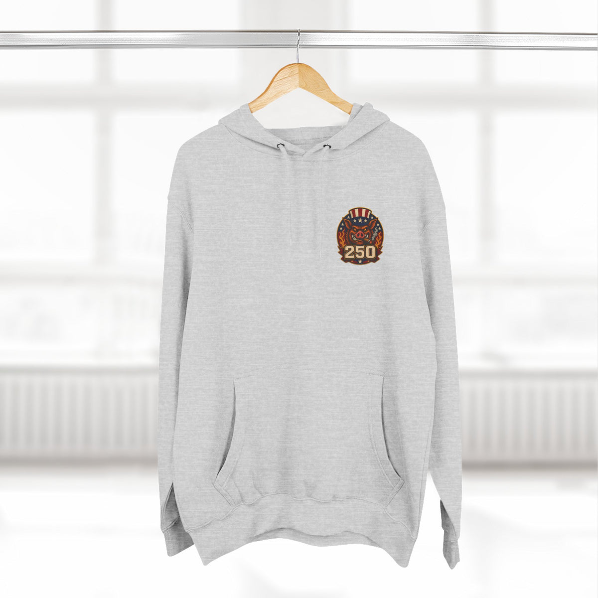 BBQ Test Pit 250 Years of Freedom hoodie mockup