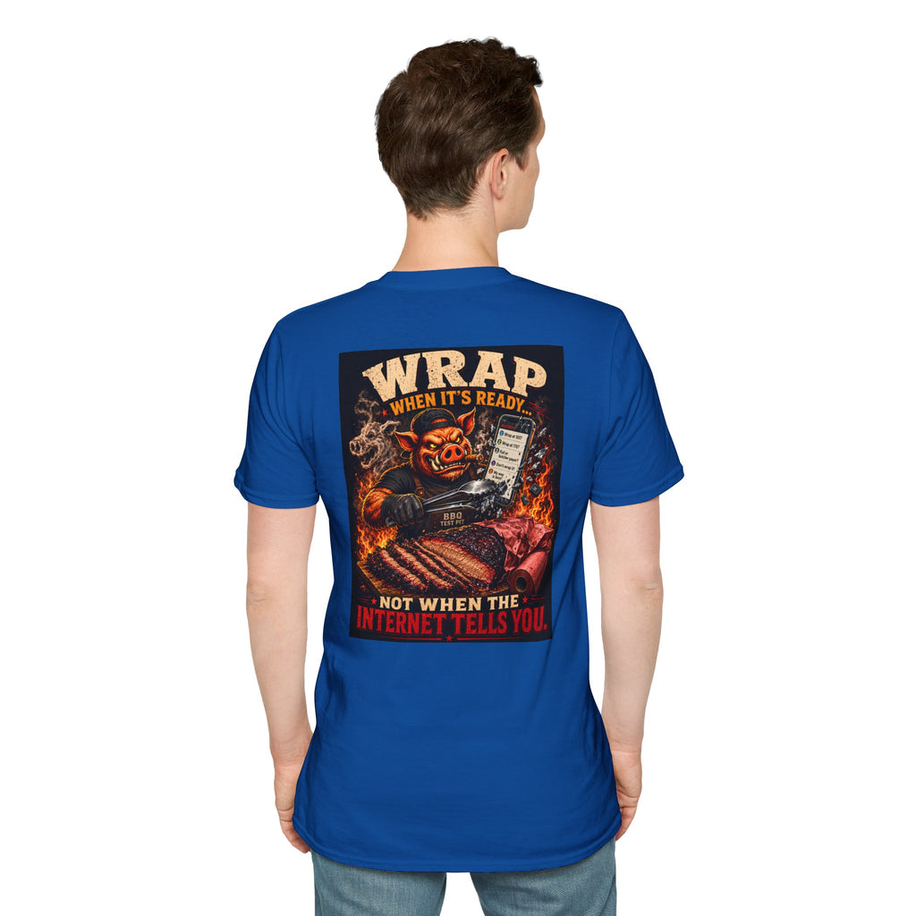 BBQ Test Pit Wrap When It's Ready tee mockup