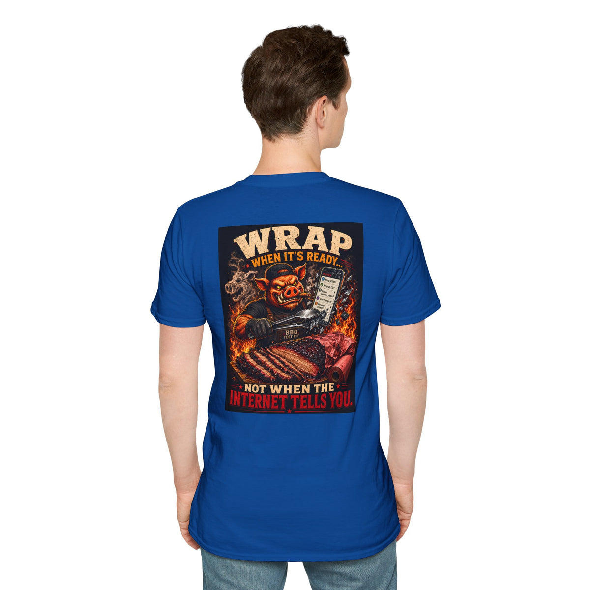 BBQ Test Pit Wrap When It's Ready tee mockup
