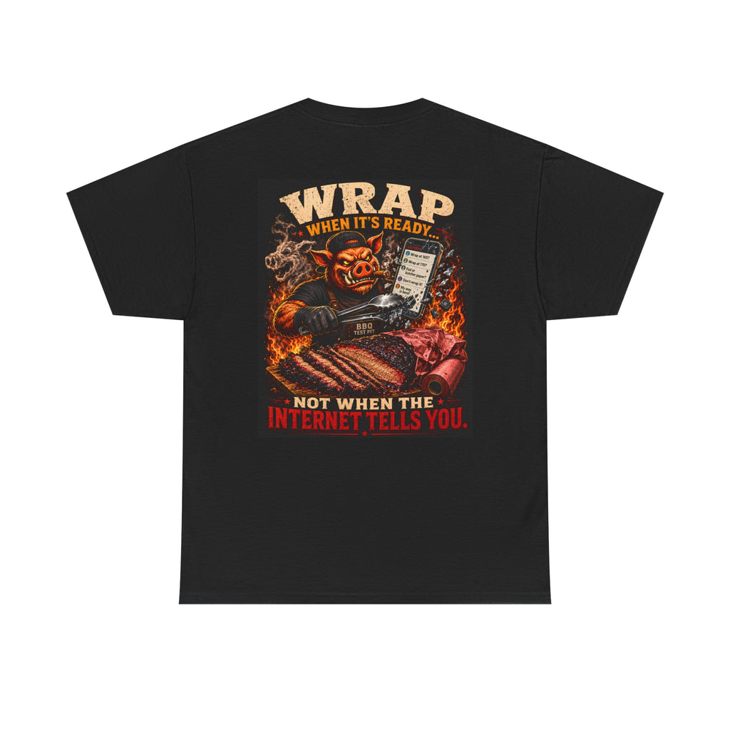 BBQ Test Pit Wrap When It's Ready soft tee mockup