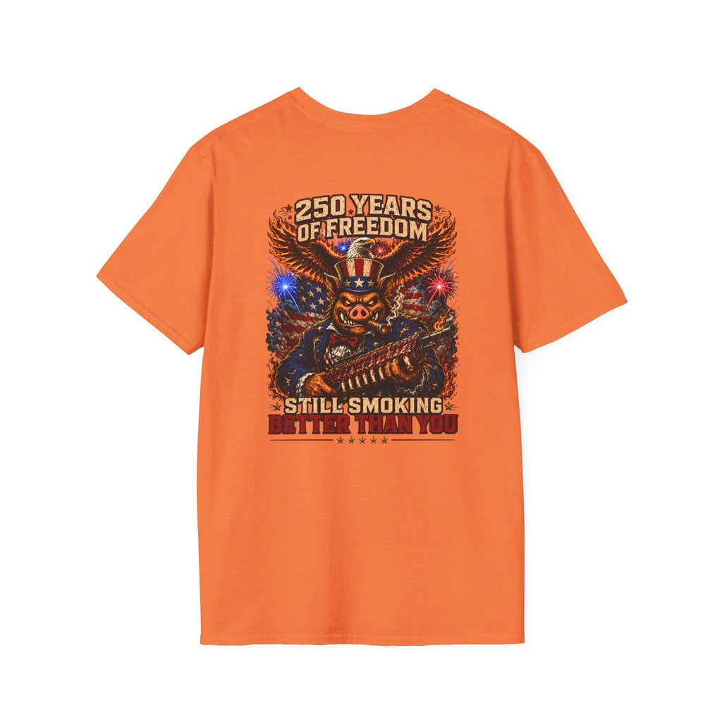 BBQ Test Pit 250 Years of Freedom tee mockup