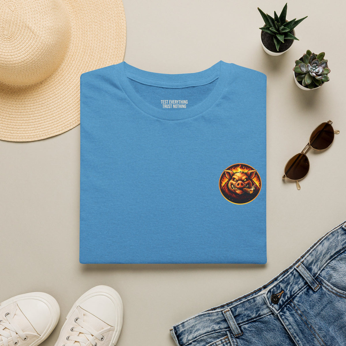 BBQ Test Pit Wrap When It's Ready tee mockup