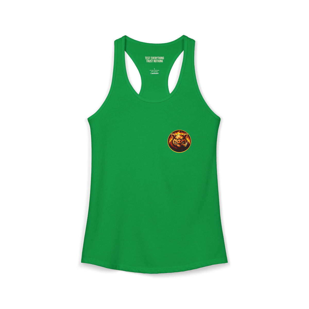 BBQ Test Pit logo women's tank mockup