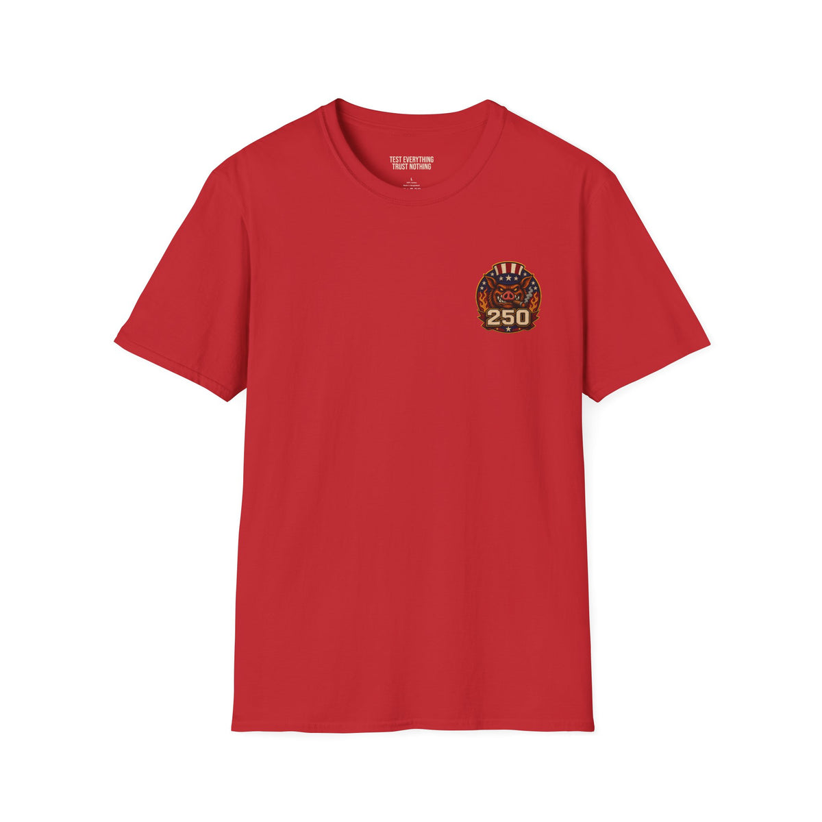 BBQ Test Pit 250 Years of Freedom tee mockup
