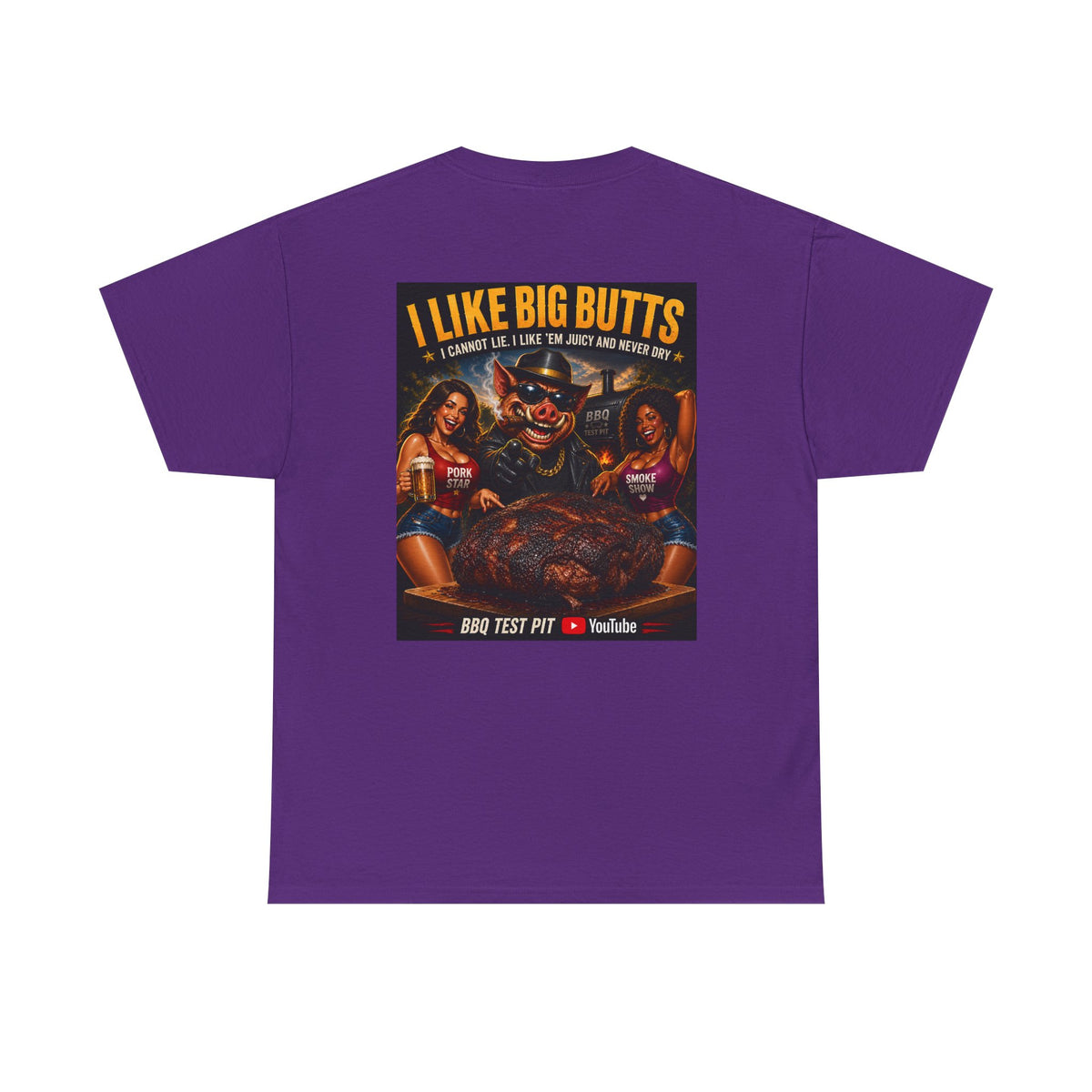 BBQ Test Pit I Like Big Butts tee mockup