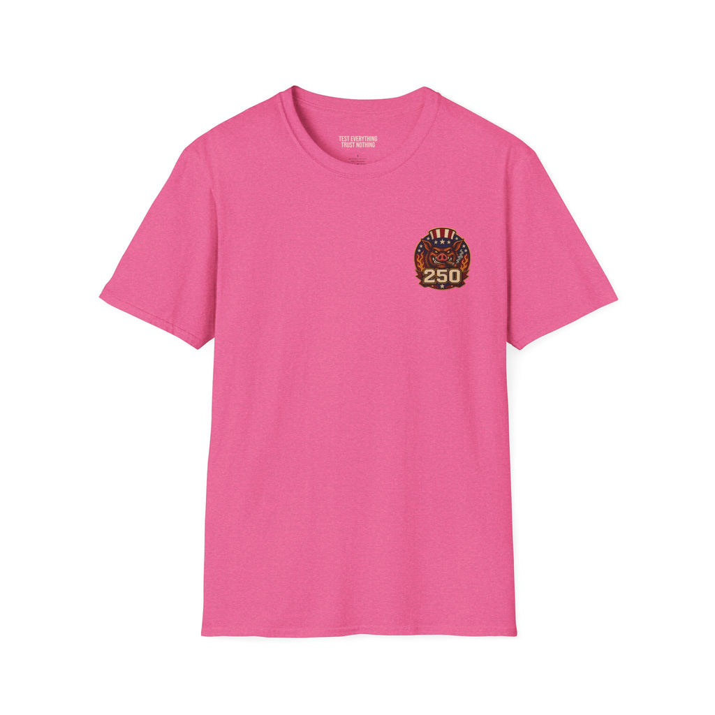 BBQ Test Pit 250 Years of Freedom tee mockup