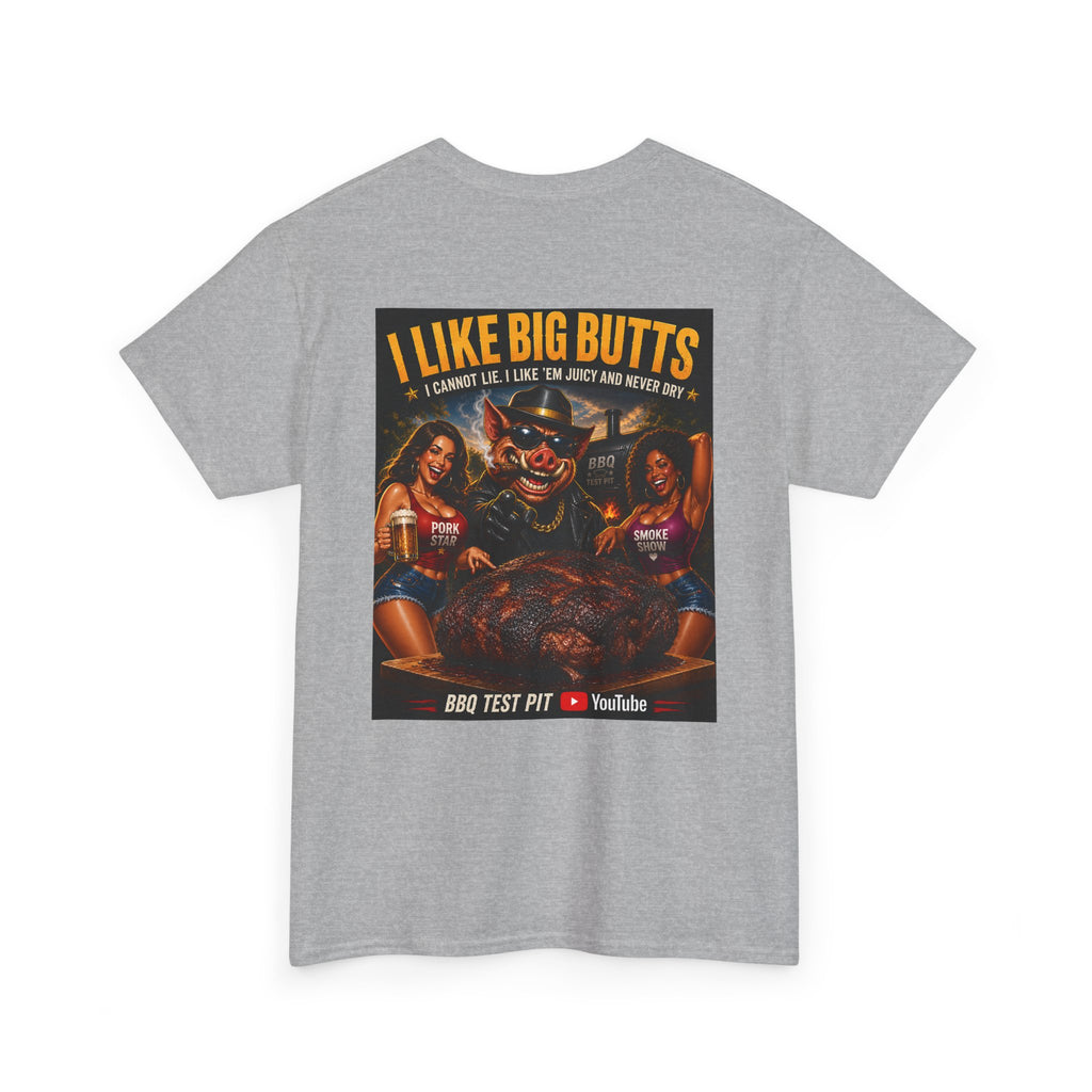 BBQ Test Pit I Like Big Butts tee mockup