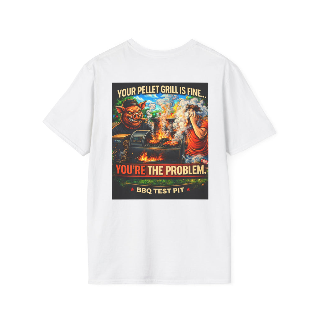 BBQ Test Pit Your Pellet Grill Is Fine soft tee mockup