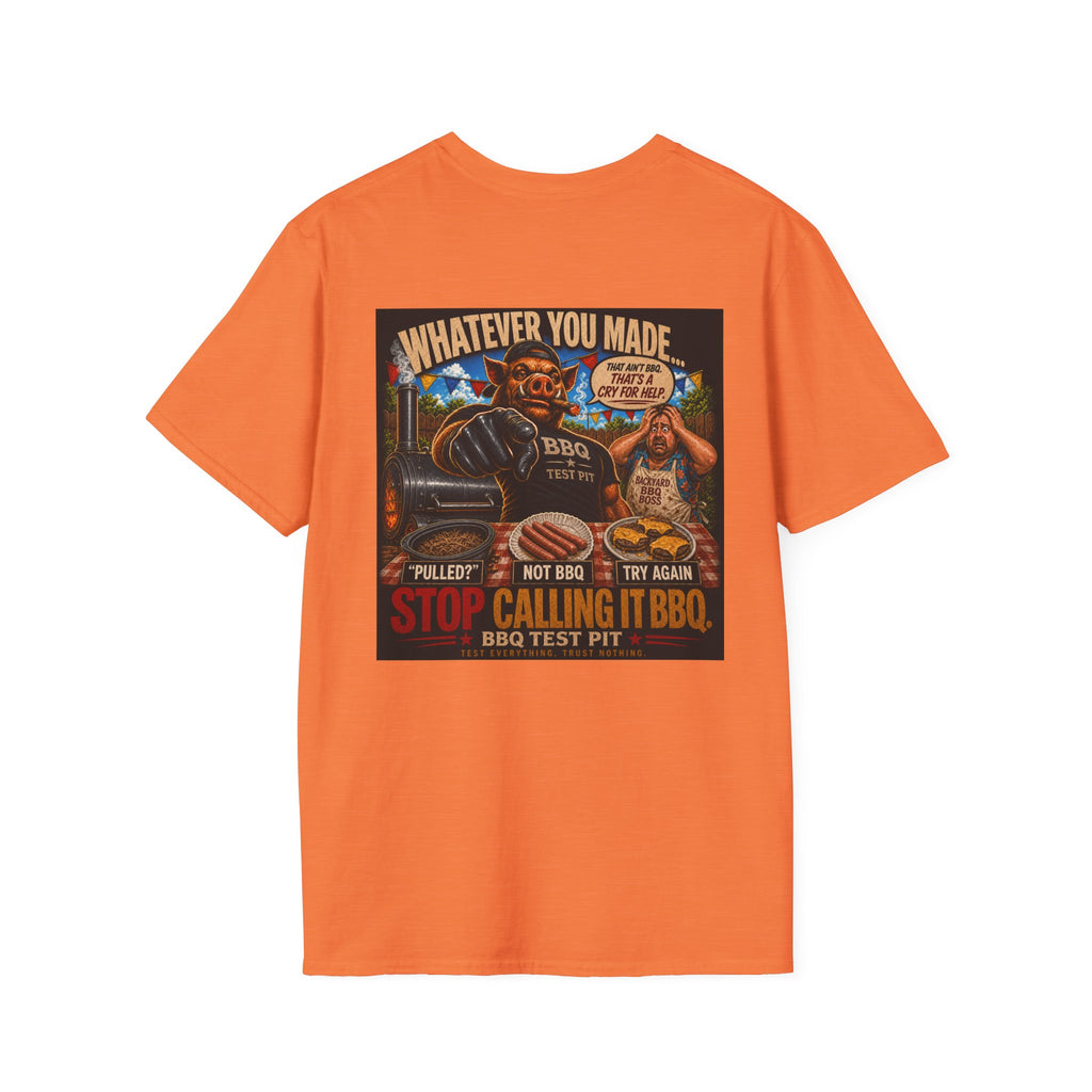 BBQ Test Pit Stop Calling It BBQ tee mockup