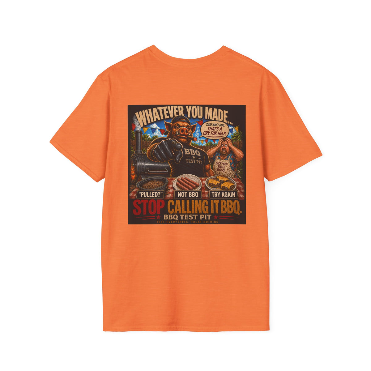 BBQ Test Pit Stop Calling It BBQ tee mockup