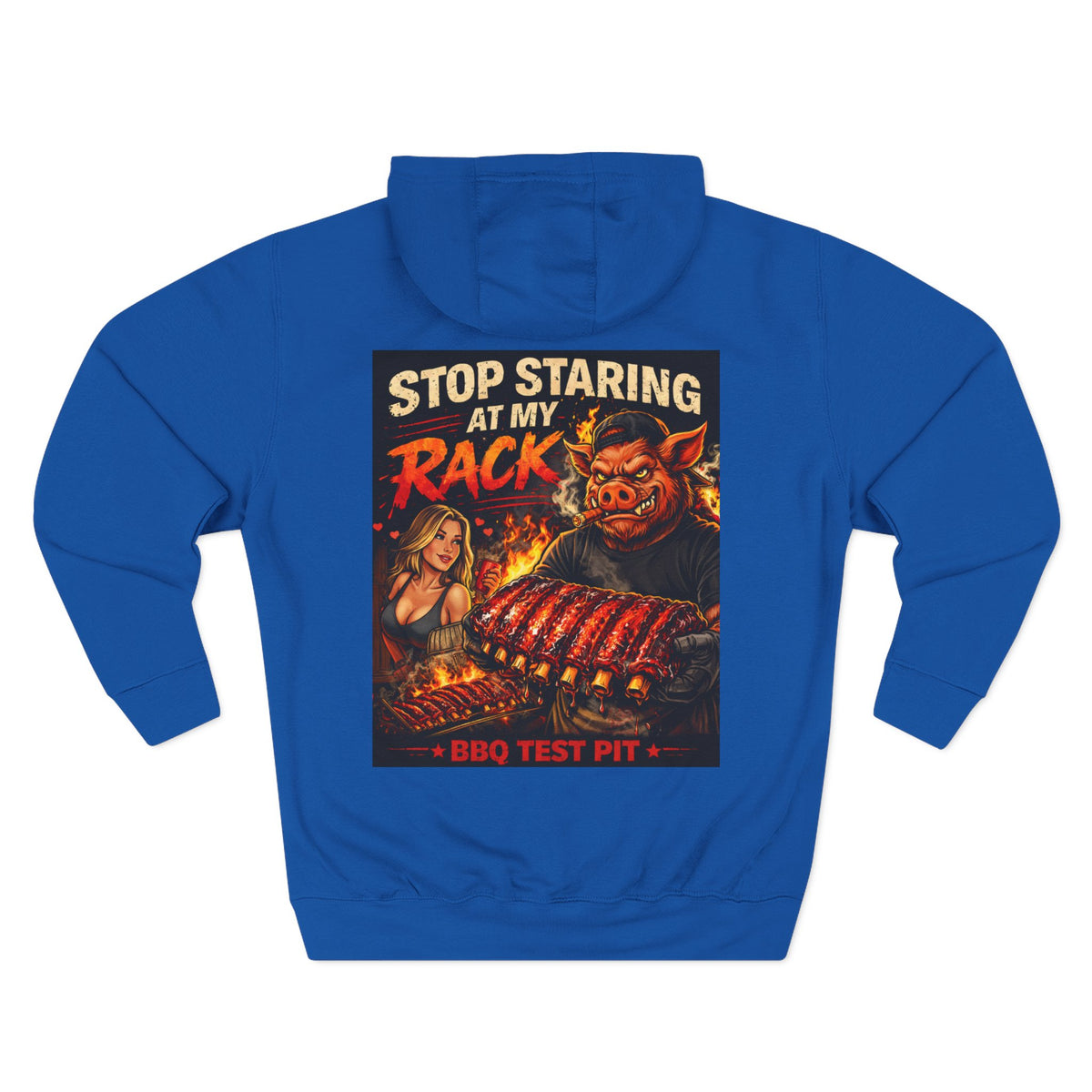BBQ Test Pit Stop Staring At My Rack hoodie mockup