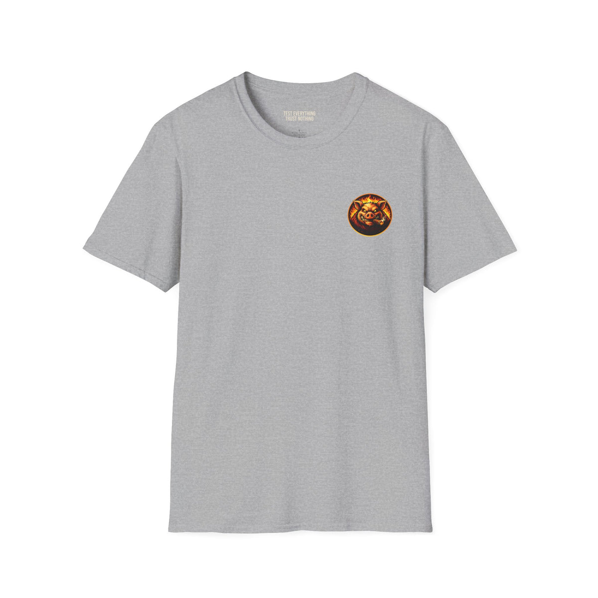 BBQ Test Pit I Like Big Butts soft tee mockup