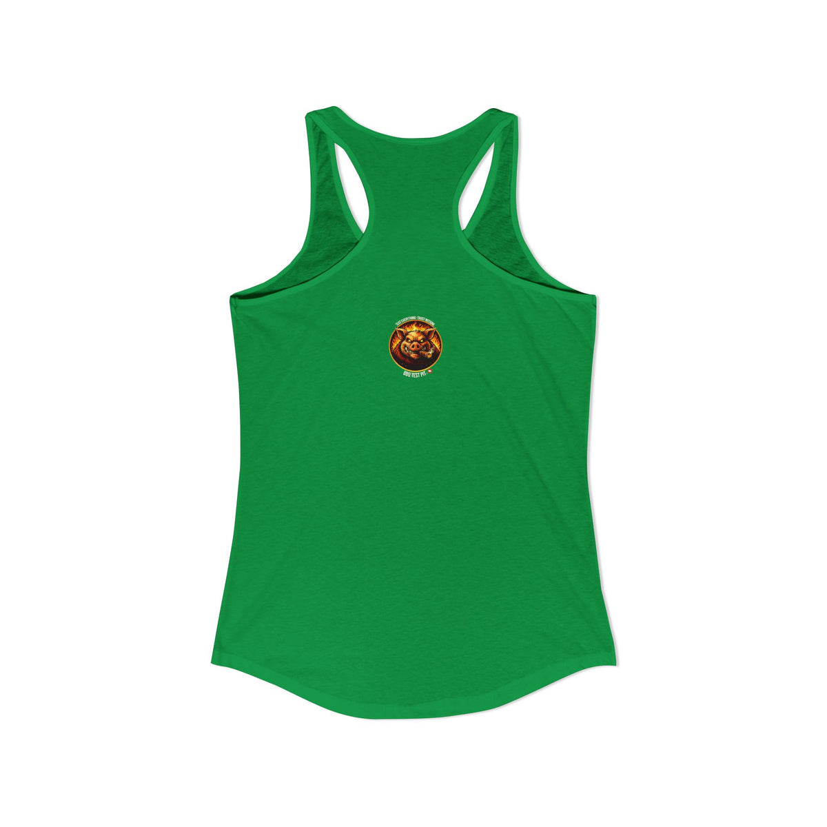 BBQ Test Pit I Like Big Butts women's racerback mockup