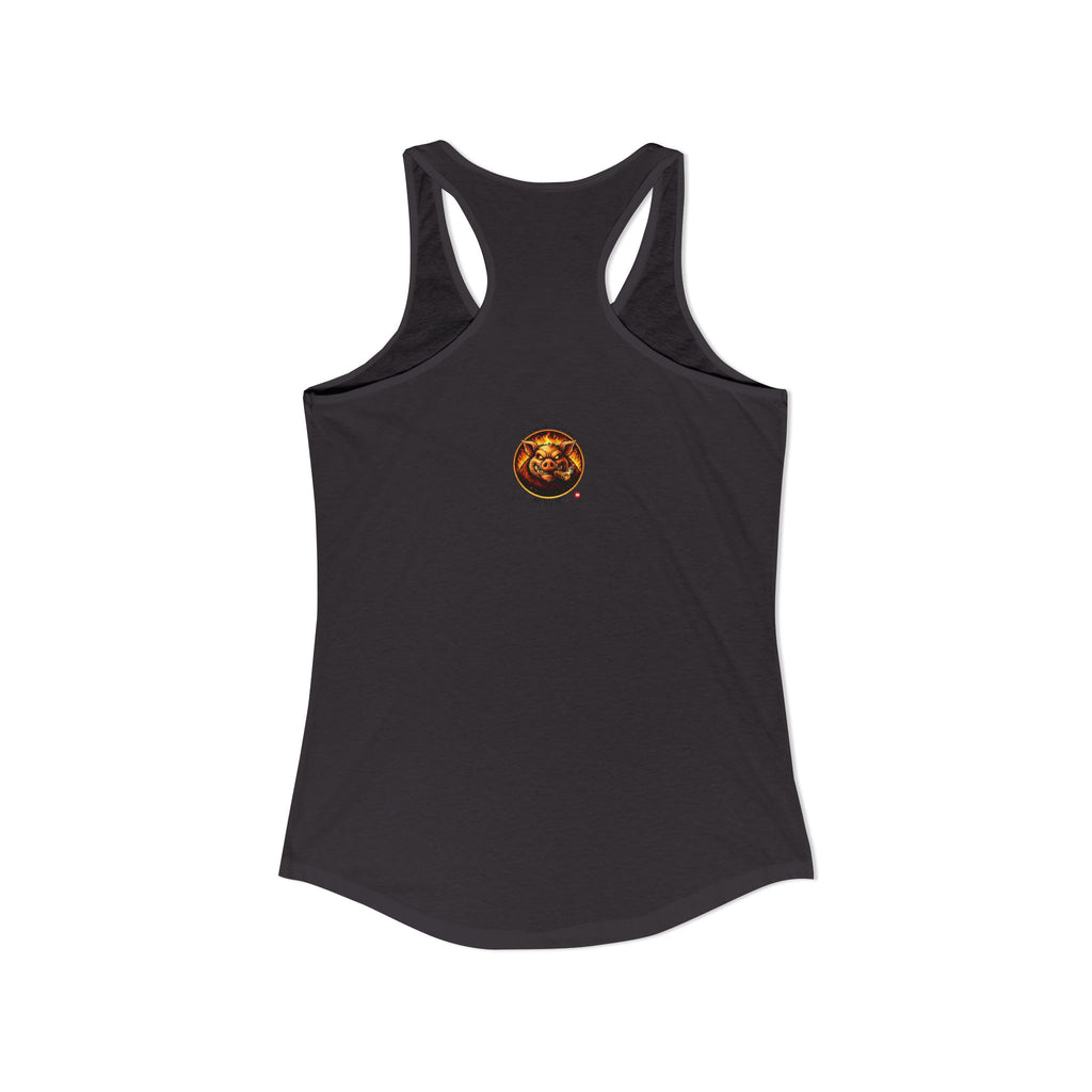BBQ Test Pit logo women's tank mockup
