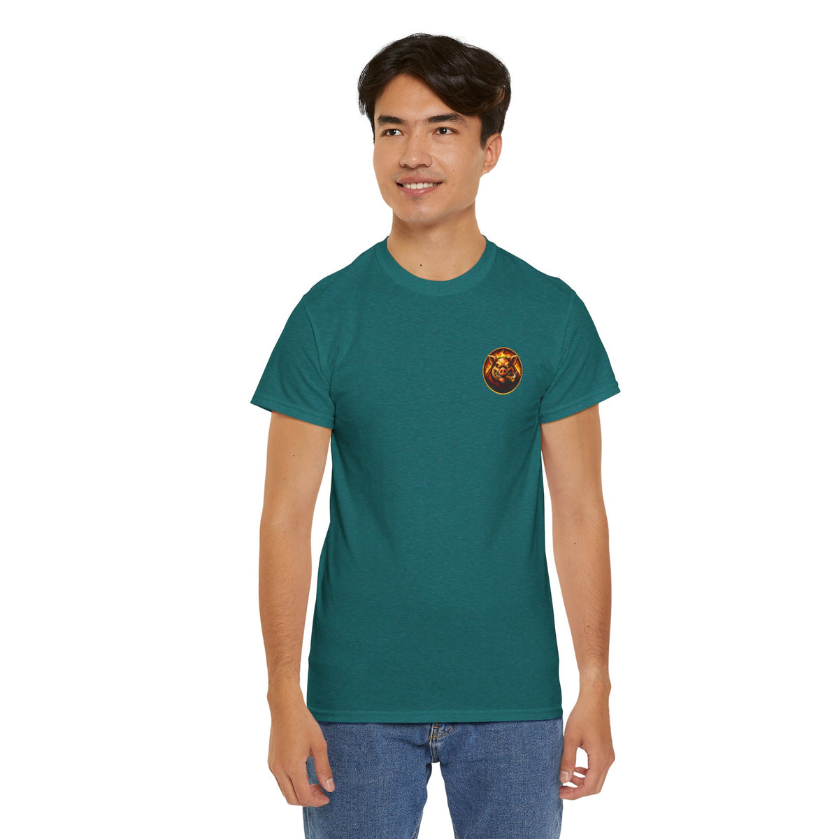 BBQ Test Pit Stop Calling It BBQ heavy tee mockup