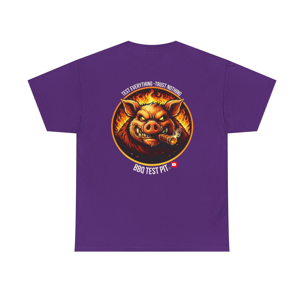 BBQ Test Pit logo tee mockup