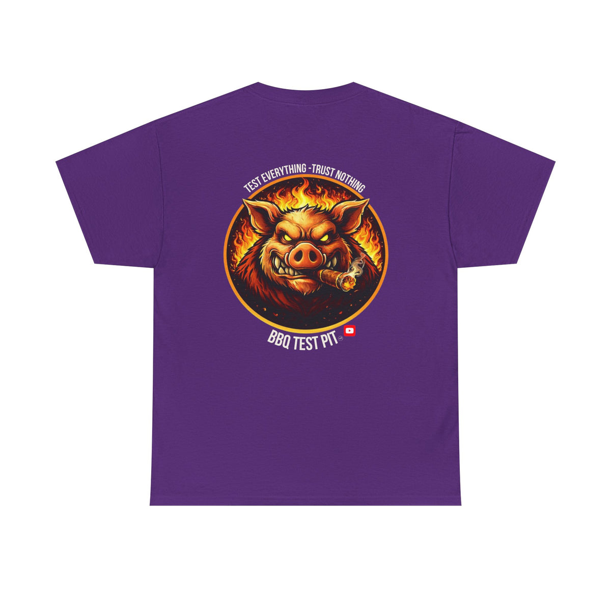 BBQ Test Pit logo tee mockup