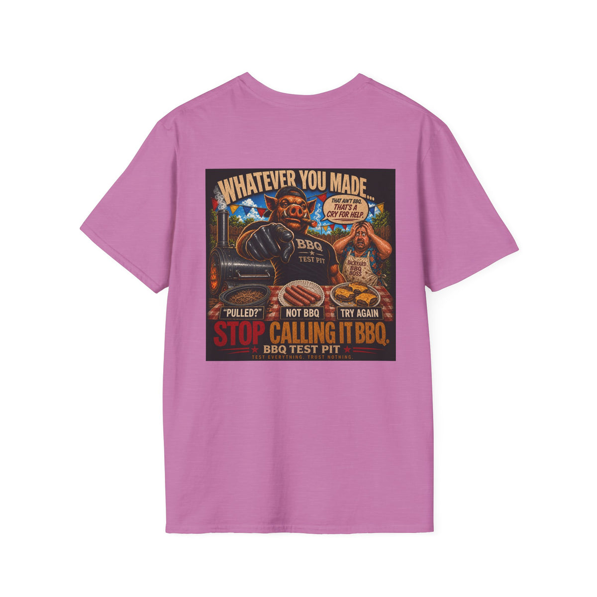BBQ Test Pit Stop Calling It BBQ tee mockup