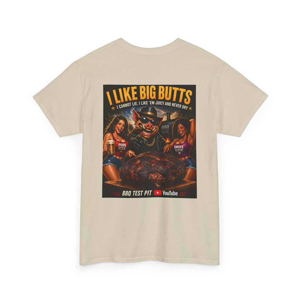 BBQ Test Pit I Like Big Butts tee mockup