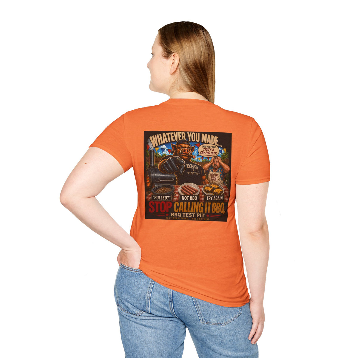 BBQ Test Pit Stop Calling It BBQ tee mockup