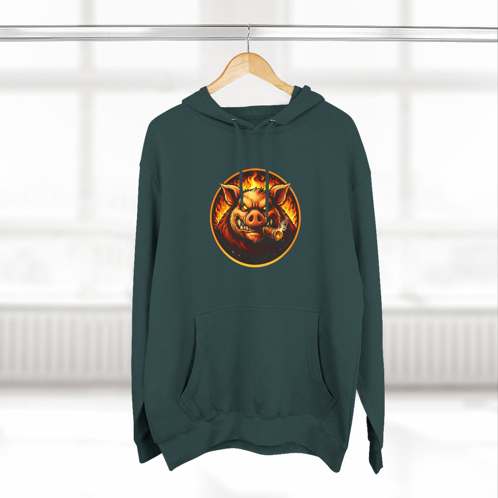 BBQ Test Pit logo hoodie mockup