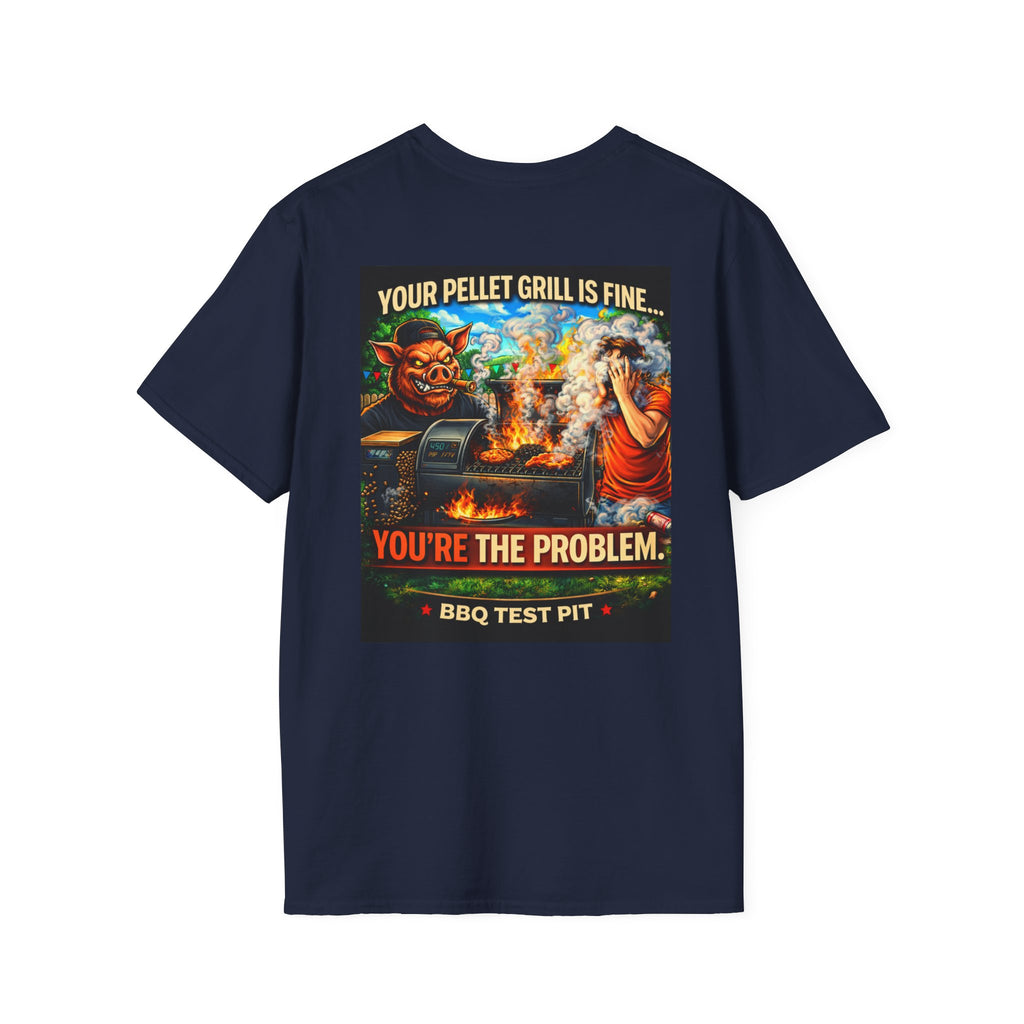 BBQ Test Pit Your Pellet Grill Is Fine soft tee mockup
