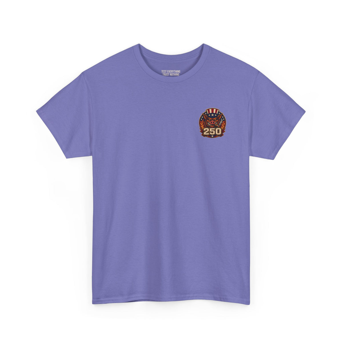 BBQ Test Pit 250 Years of Freedom soft tee mockup