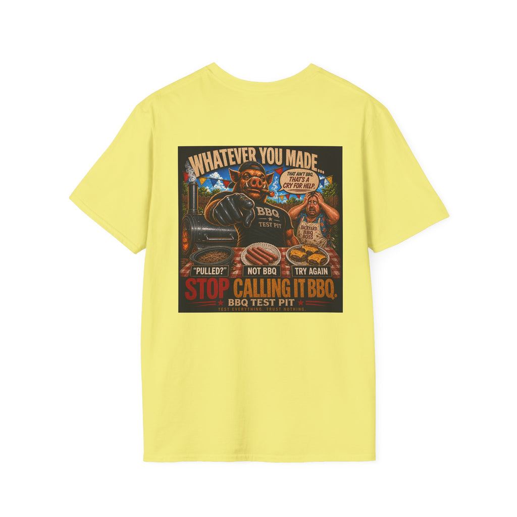 BBQ Test Pit Stop Calling It BBQ tee mockup