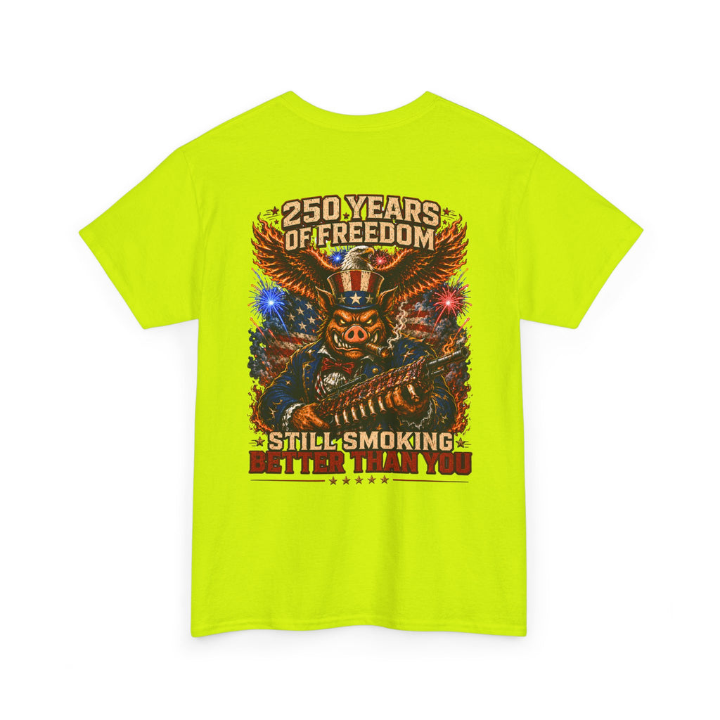 BBQ Test Pit 250 Years of Freedom soft tee mockup