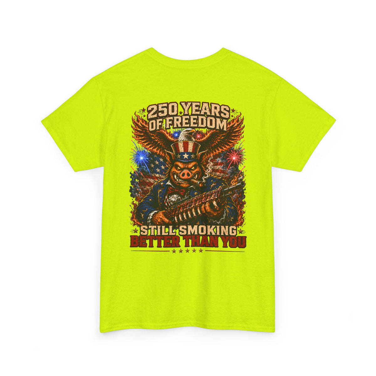 BBQ Test Pit 250 Years of Freedom soft tee mockup