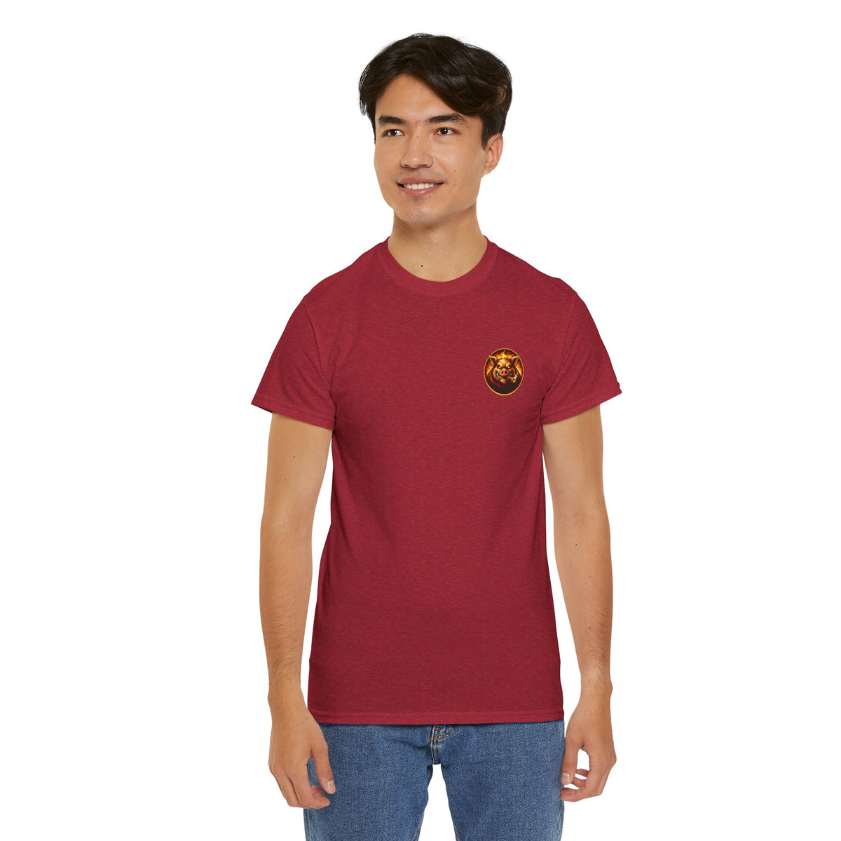 BBQ Test Pit Stop Calling It BBQ heavy tee mockup