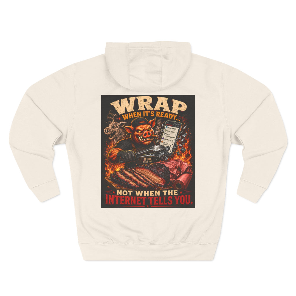 BBQ Test Pit Wrap When It's Ready hoodie mockup