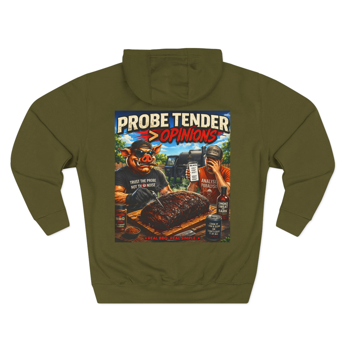 BBQ Test Pit Probe Tender Opinions hoodie mockup