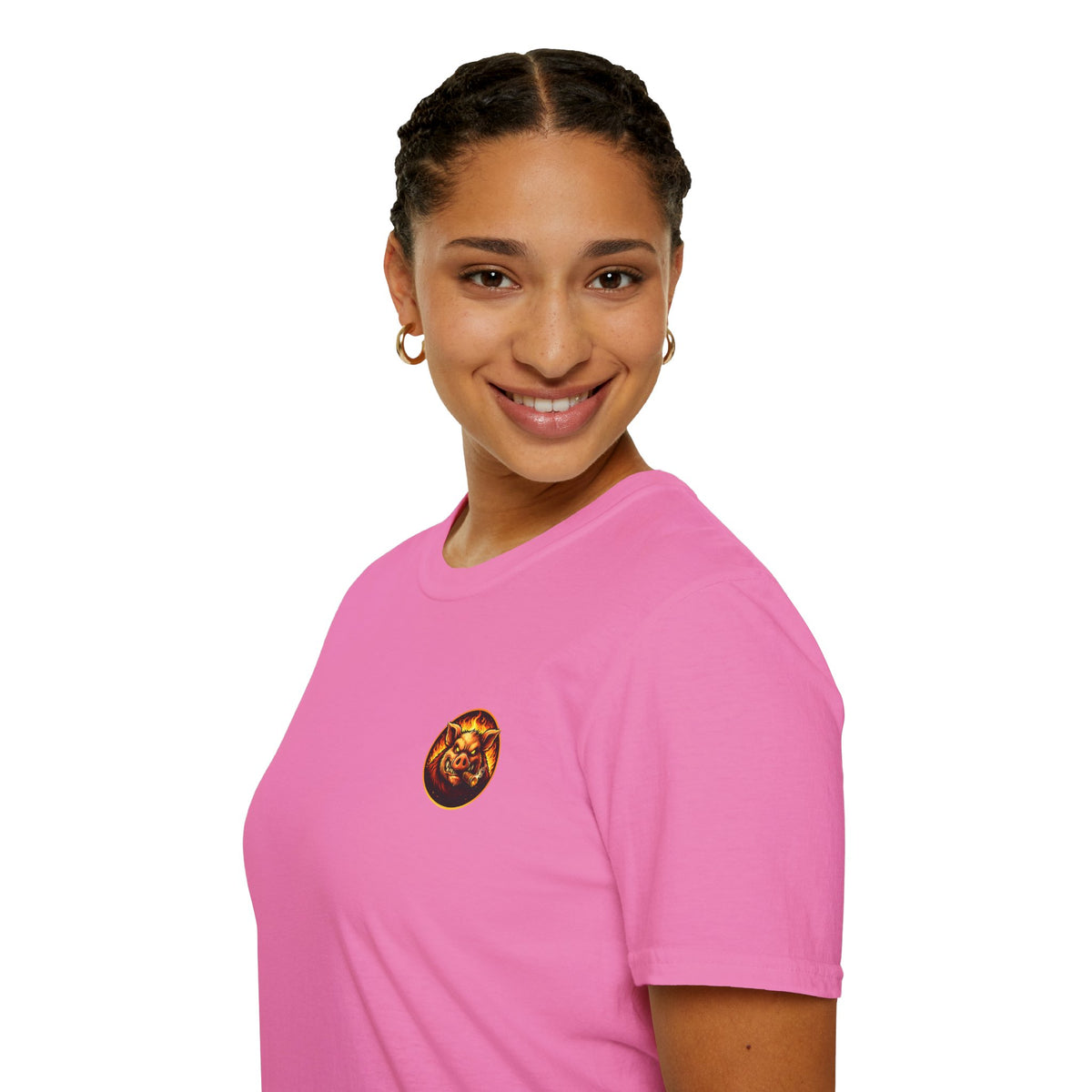 BBQ Test Pit logo soft tee mockup