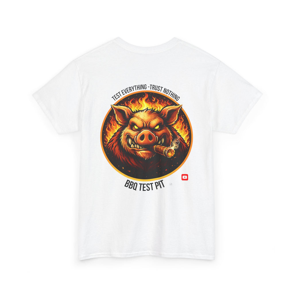 BBQ Test Pit logo tee mockup