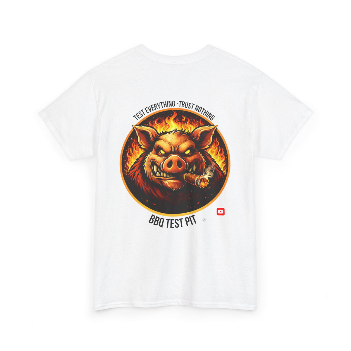 BBQ Test Pit logo tee mockup