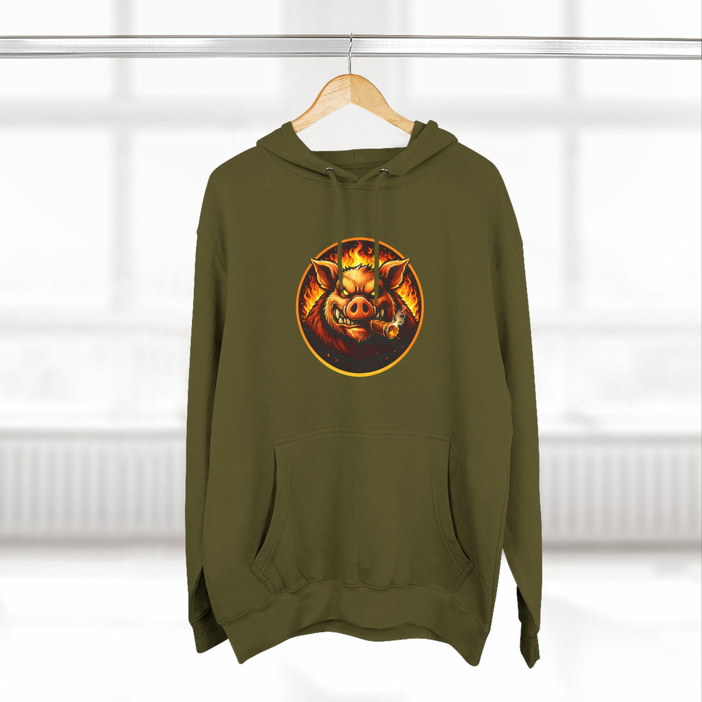 BBQ Test Pit logo hoodie mockup