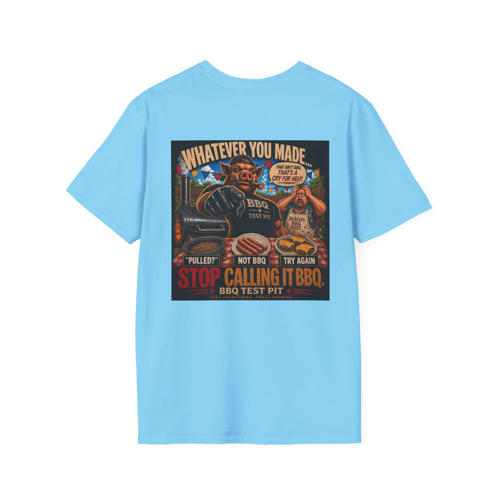BBQ Test Pit Stop Calling It BBQ tee mockup