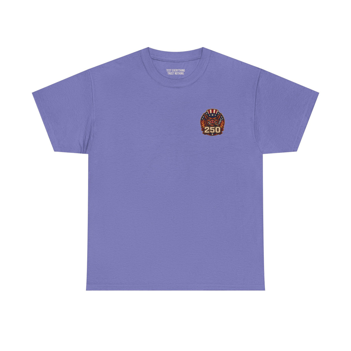 BBQ Test Pit 250 Years of Freedom soft tee mockup