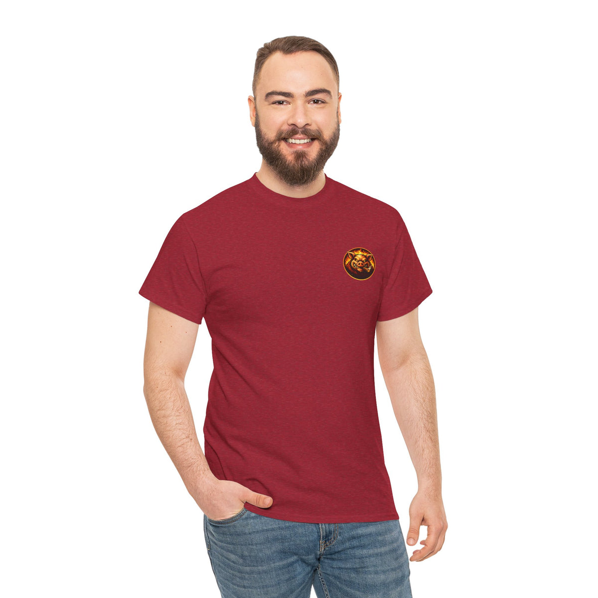 BBQ Test Pit Stop Calling It BBQ heavy tee mockup