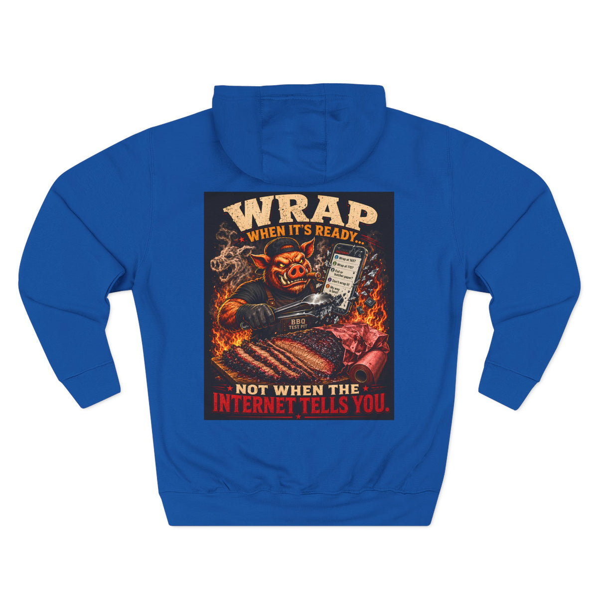 BBQ Test Pit Wrap When It's Ready hoodie mockup