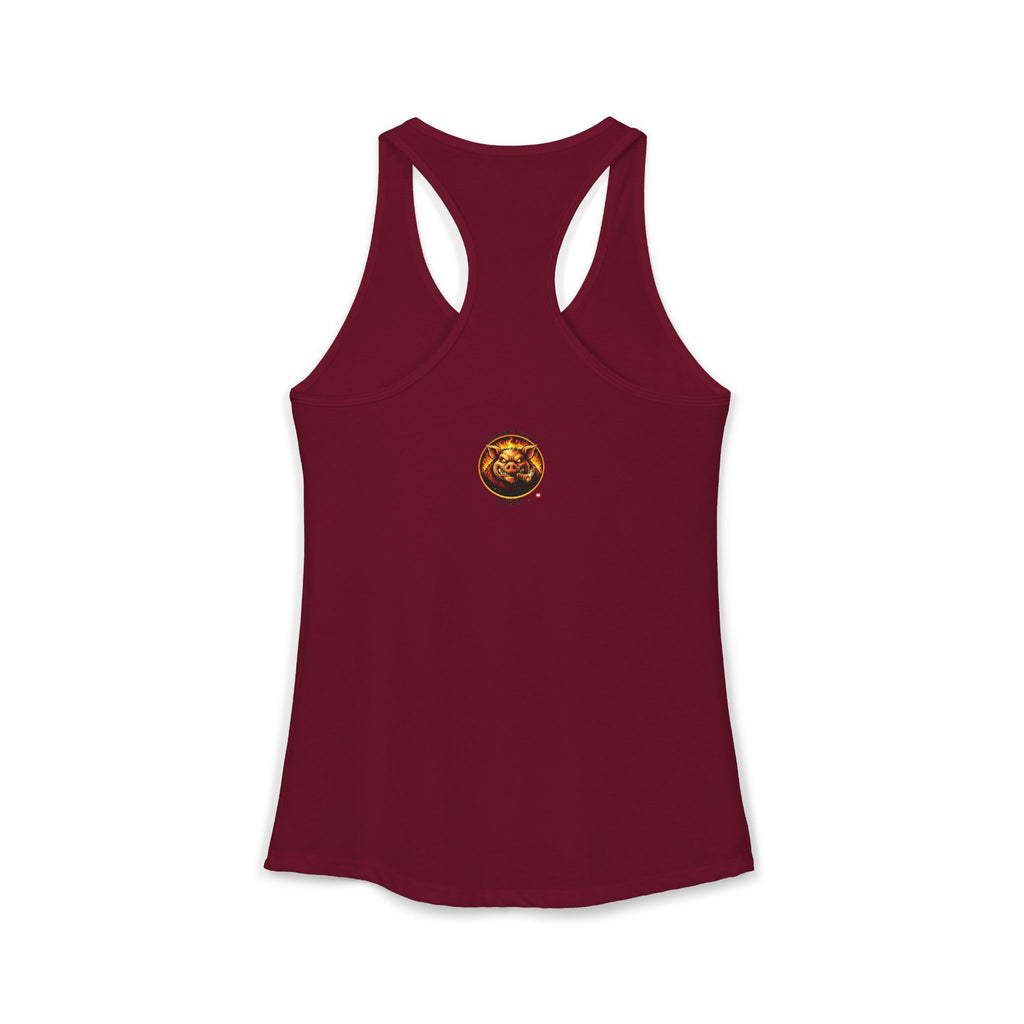 BBQ Test Pit logo women's tank mockup