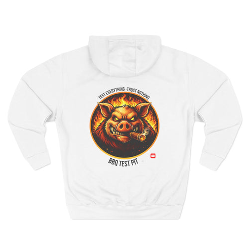 BBQ Test Pit logo hoodie mockup
