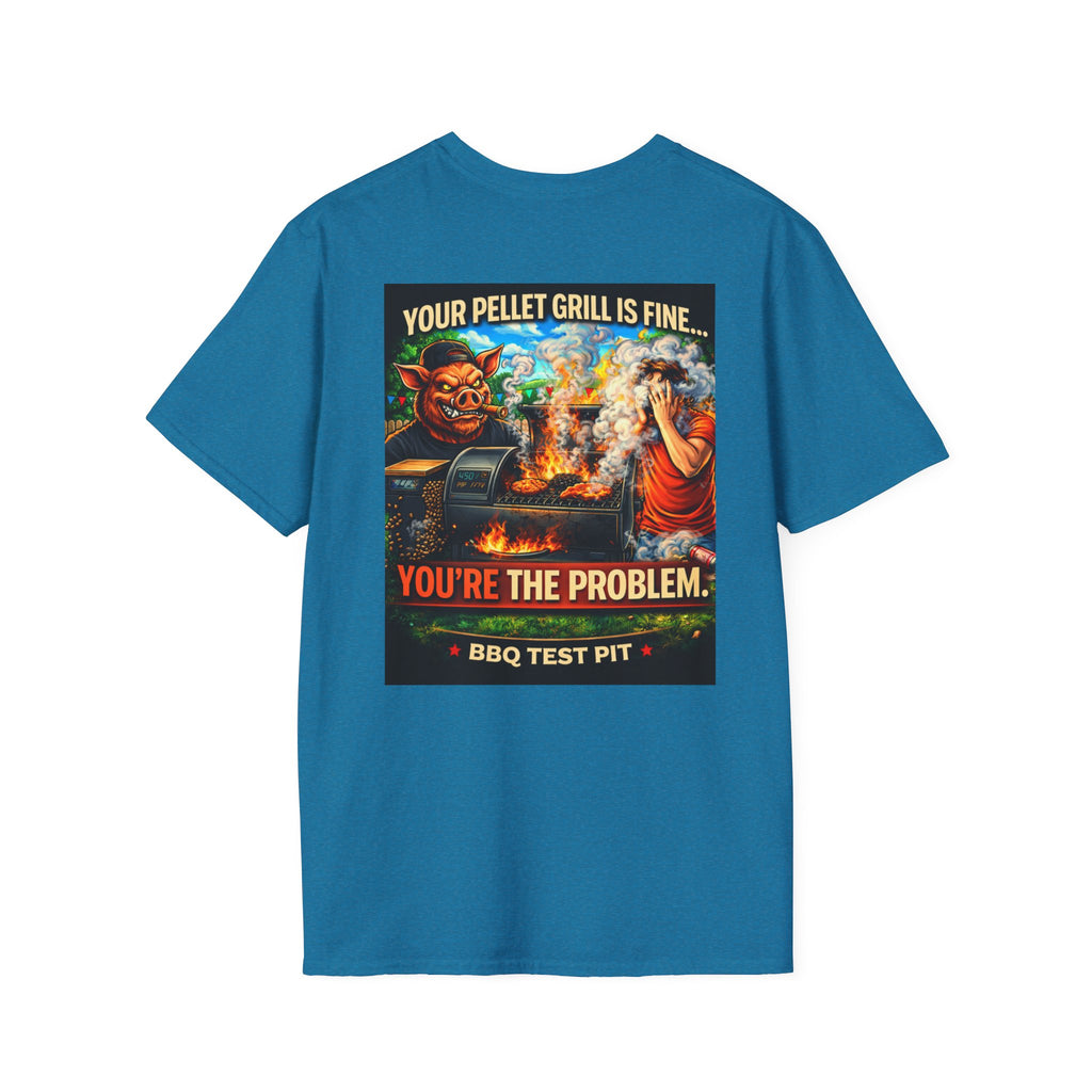 BBQ Test Pit Your Pellet Grill Is Fine soft tee mockup