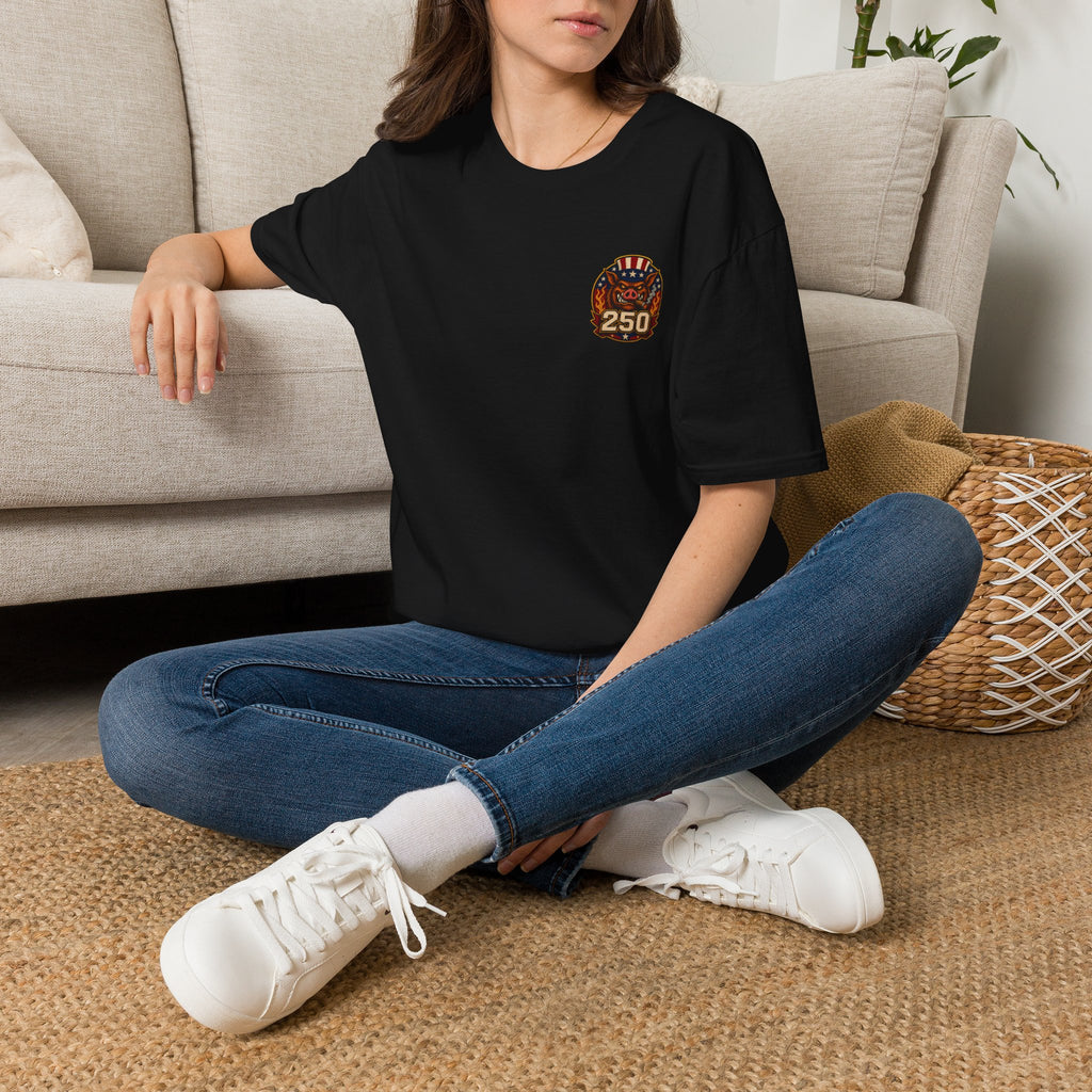 BBQ Test Pit 250 Years of Freedom tee mockup